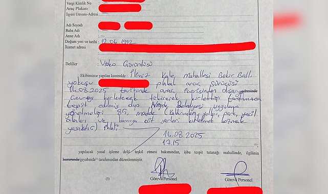 Niğde'de yere tüküren vatandaşa ceza kesildi