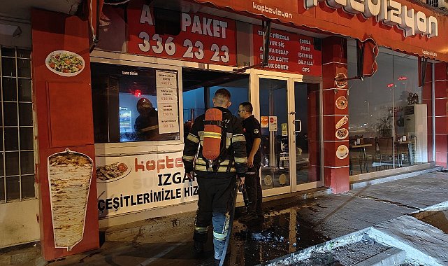 Ocaktaki köz iş yerinde yangın çıkardı
