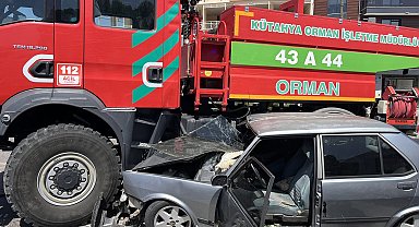 Orman arazözü ile otomobil kavşakta çarpıştı: 1 yaralı