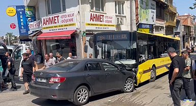 Otomobil, belediye otobüsüyle çarpıştı: 1'i çocuk 6 yaralı