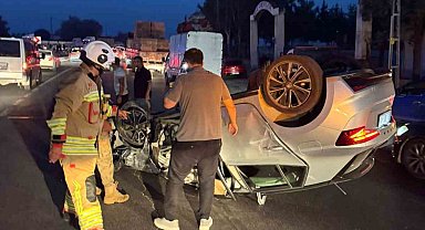 Otomobil, sepetli motosiklete çarpıştı: 6 yaralı