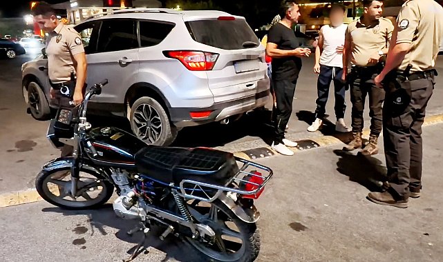 Plakasız ve şasi numarasız motosiklet trafikten men edilerek, kriminale gönderildi