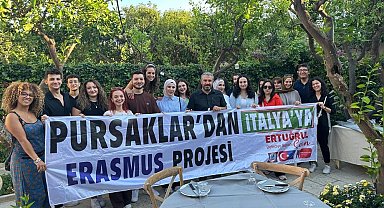 Pursaklar Belediye Başkanı Çetin, İtalya'da eğitim gören gençleri ziyaret etti