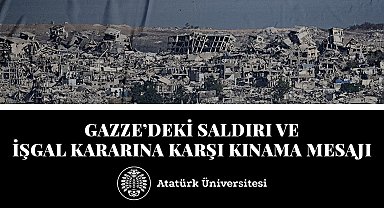 Rektör Prof. Dr. Hacımüftüoğlu'ndan Gazze'deki saldırı ve işgal kararına karşı kınama mesajı