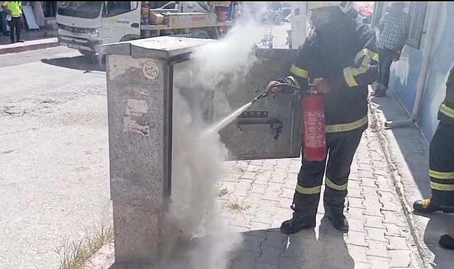 Samandağ'da trafo yangını çıktı