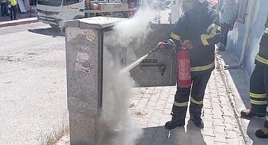 Samandağ'da trafo yangını çıktı