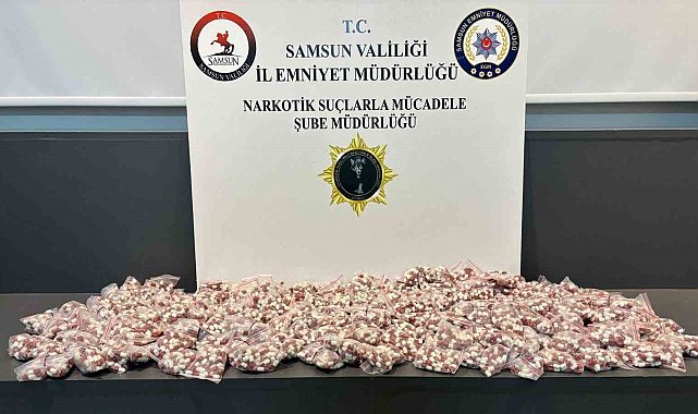 Samsun'da 11 bin 300 adet sentetik ecza ele geçirildi: 2 gözaltı