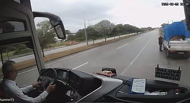 Samsun'da 2 kişinin öldüğü otobüs kazasının dehşet görüntüleri ortaya çıktı