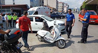 Samsun'da otomobil ile motosiklet çarpıştı: 1 yaralı