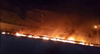 Samsun'da seyir halindeyken yanan tır ortalığı savaş alanına çevirdi: 1 yaralı