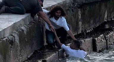 Samsun'da taşkınlık yapan şahıs polisten kaçarken denize atladı