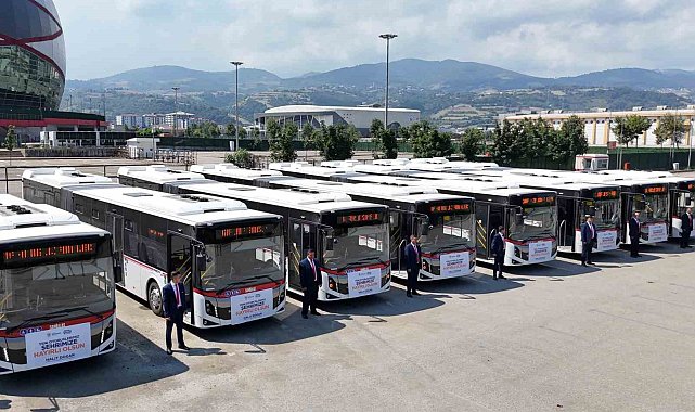 Samsun'un ulaşım filosuna 10 körüklü otobüs katıldı