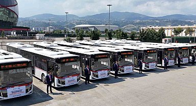 Samsun'un ulaşım filosuna 10 körüklü otobüs katıldı