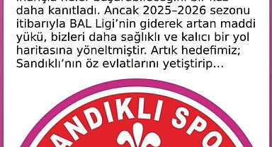 Sandıklıspor, BAL ligine katılmama kararı aldı