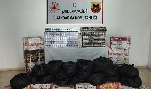 Şanlıurfa'da kaçak çay ve sigara ele geçirildi