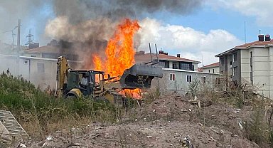 Şantiyede çıkan yangın korkuttu