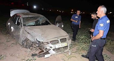Şarampole takla atıp hurdaya dönen otomobilin sürücüsü ağır yaralandı