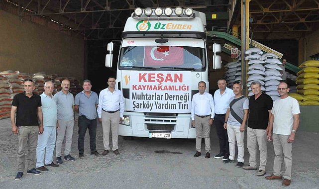 Şarköy'deki yangında zarar gören üreticilere yem yardımı