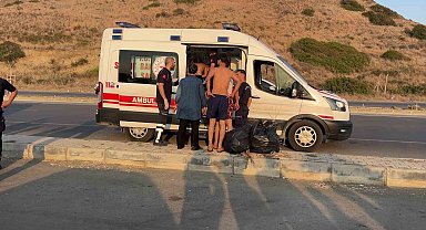 Serinlemek için girdiği denizde boğulma tehlikesi geçiren genç hastaneye kaldırıldı