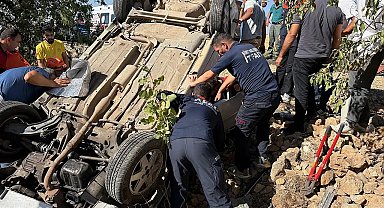 Siirt'te takla atan araçta 2 kişi yaralandı