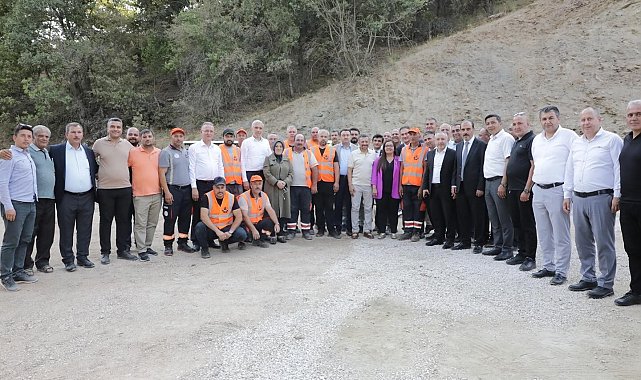 Simav-Harmancık kara yolunda yürütülen çalışmalar yerinde incelendi