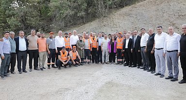 Simav-Harmancık kara yolunda yürütülen çalışmalar yerinde incelendi
