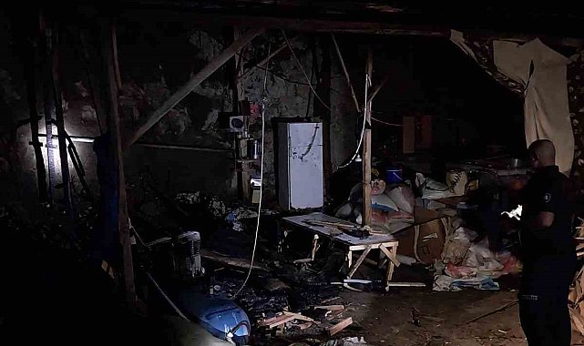 Sındırgı'da marangoz atölyesinde yangın paniği