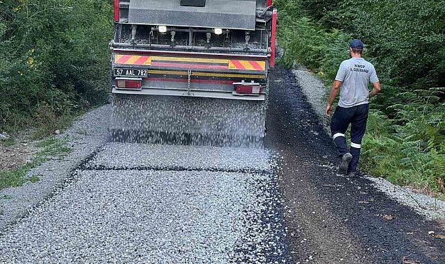 Sinop'ta 115 kilometrelik köy yolu asfaltlandı
