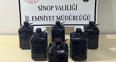 Sinop'ta 30 litre etil alkol ele geçirildi