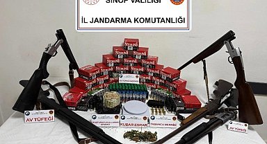 Sinop'ta uyuşturucu ve silah operasyonu