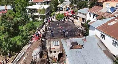 Şiran'da çatı yangını korkuttu