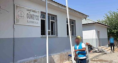 Şırnak'ta köy okulu yükümlüler eliyle yenilendi