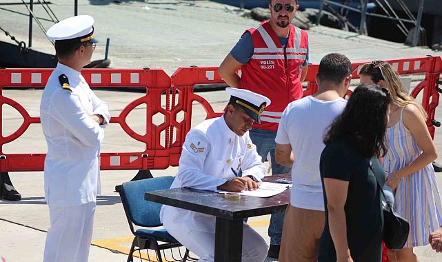 T.C.G. Enez mayın tarama gemisi Tekirdağ'da halkın ziyaretine açıldı