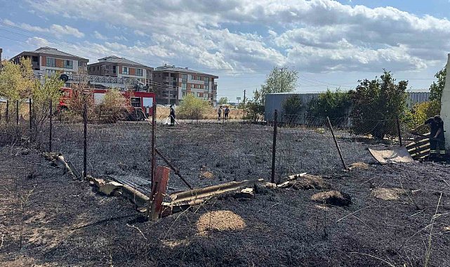 Tekirdağ'da çocuklar yangın çıkarıp kaçtı