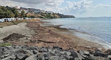 Tekirdağ'da deniz adeta kara toprak parçasına dönüştü