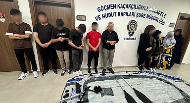 Tekirdağ'da göçmen kaçakçılığı operasyonu: 15 kişi yakalandı