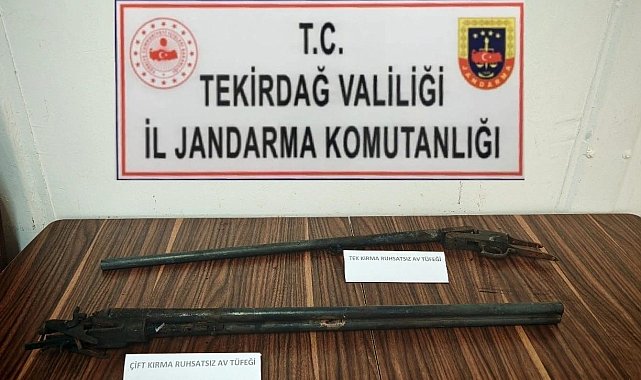 Tekirdağ'da jandarmadan silah ve mühimmat operasyonu