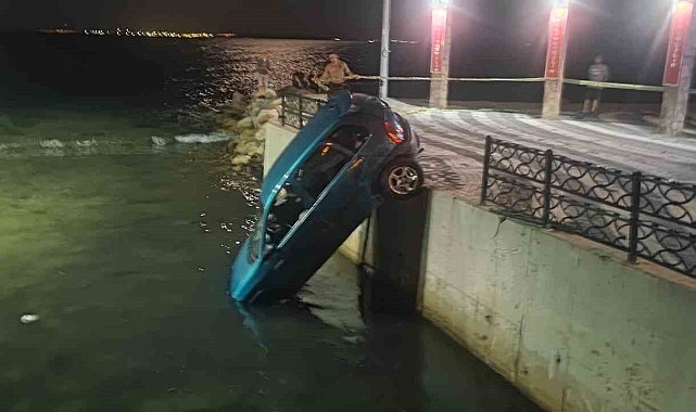 Tekirdağ'da otomobil su kanalında asılı kaldı: 1 yaralı
