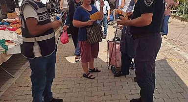 Tekirdağ'da telefon dolandırıcılığına karşı broşür dağıtıldı