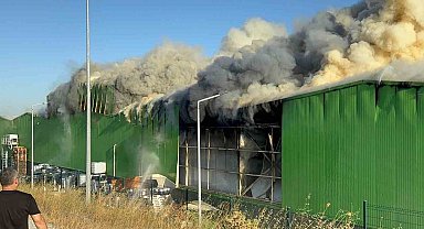 Teksüt fabrikasında korkutan yangın