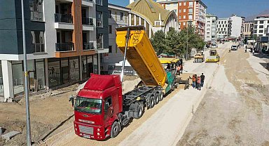 Terzioğlu caddesindeki çalışmalarda sona doğru