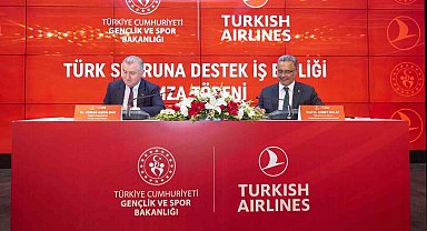 THY ile ile Gençlik ve Spor Bakanlığı arasında "Türk Sporuna Destek" iş birliği protokolü imzalandı