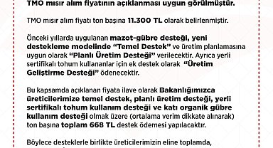 Toprak Mahsulleri Ofisi 2025 yılı mısır alım fiyatları belirlendi