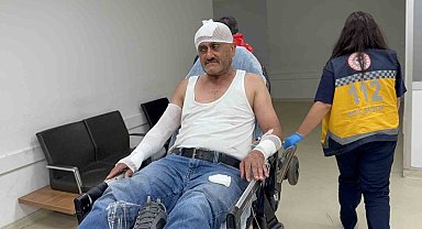 Tüp parlamasıyla alevler içinde kalan şahıs dereye atlayarak yanmaktan kurtuldu