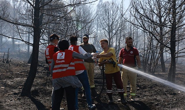 Türk Kızılay'ın orman yangınlarıyla mücadeleye desteği sürüyor