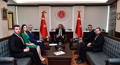 Ukrayna Büyükelçisi Celal'den Savunma Sanayii Başkanı Görgün'e ziyaret