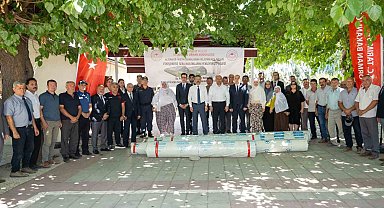 Vali Aksoy Mihalgazi'de sera örtüsü teslim törenine katıldı