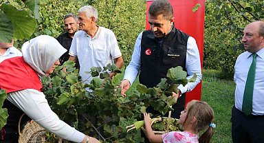 Vali Aslan, önce horon oynadı ardından hasat sezonunu açtı