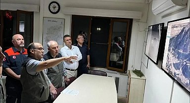 Vali Coşkun yangın bölgesinde incelemelerde bulundu