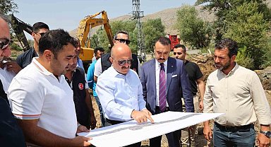 Vali Varol, Havşeri İsale Hattı'nda incelemelerde bulundu